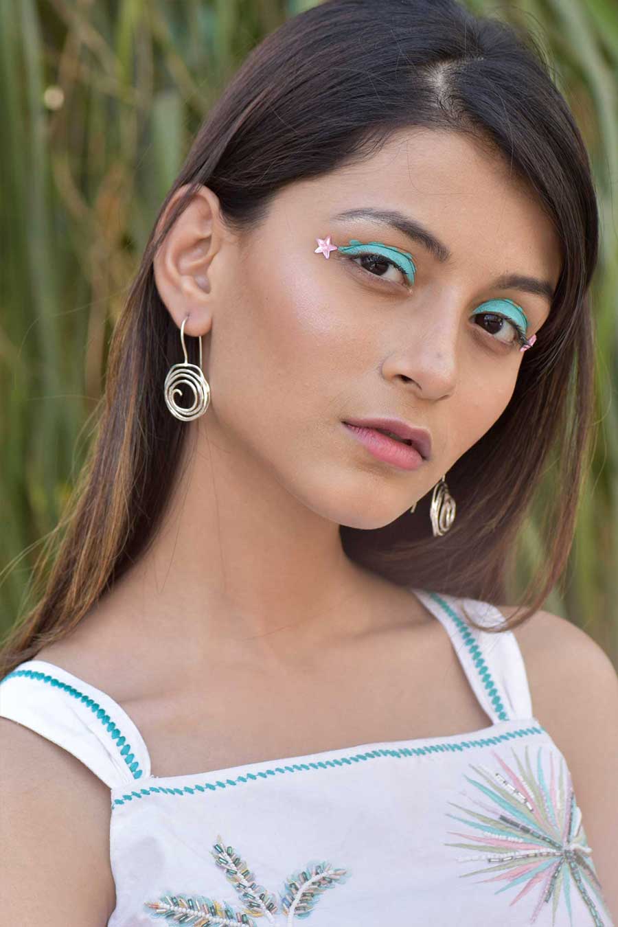 Silver Rose Earrings