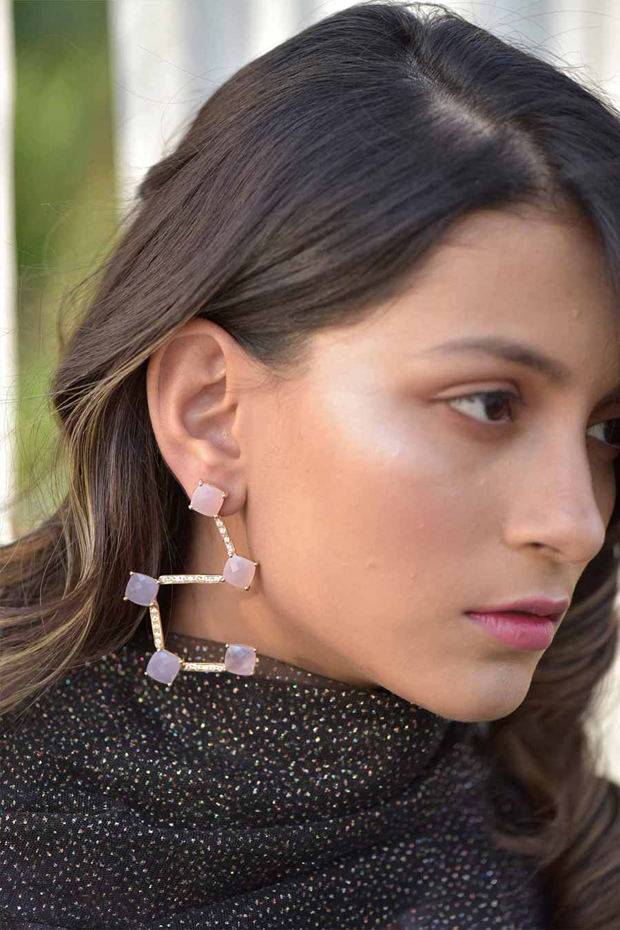 Ombre Silver Earrings