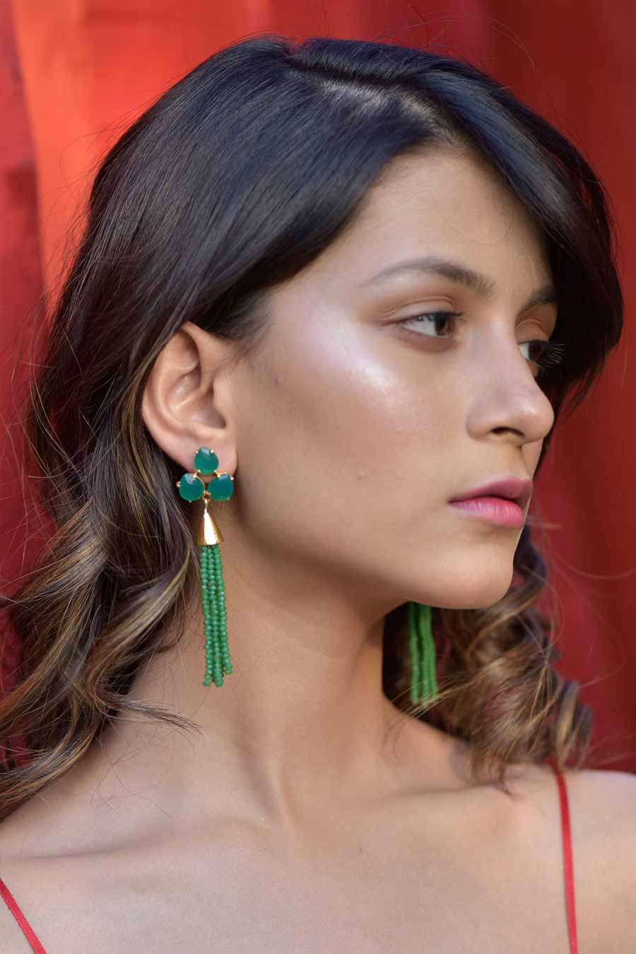 Green Onyx Meraki Earrings