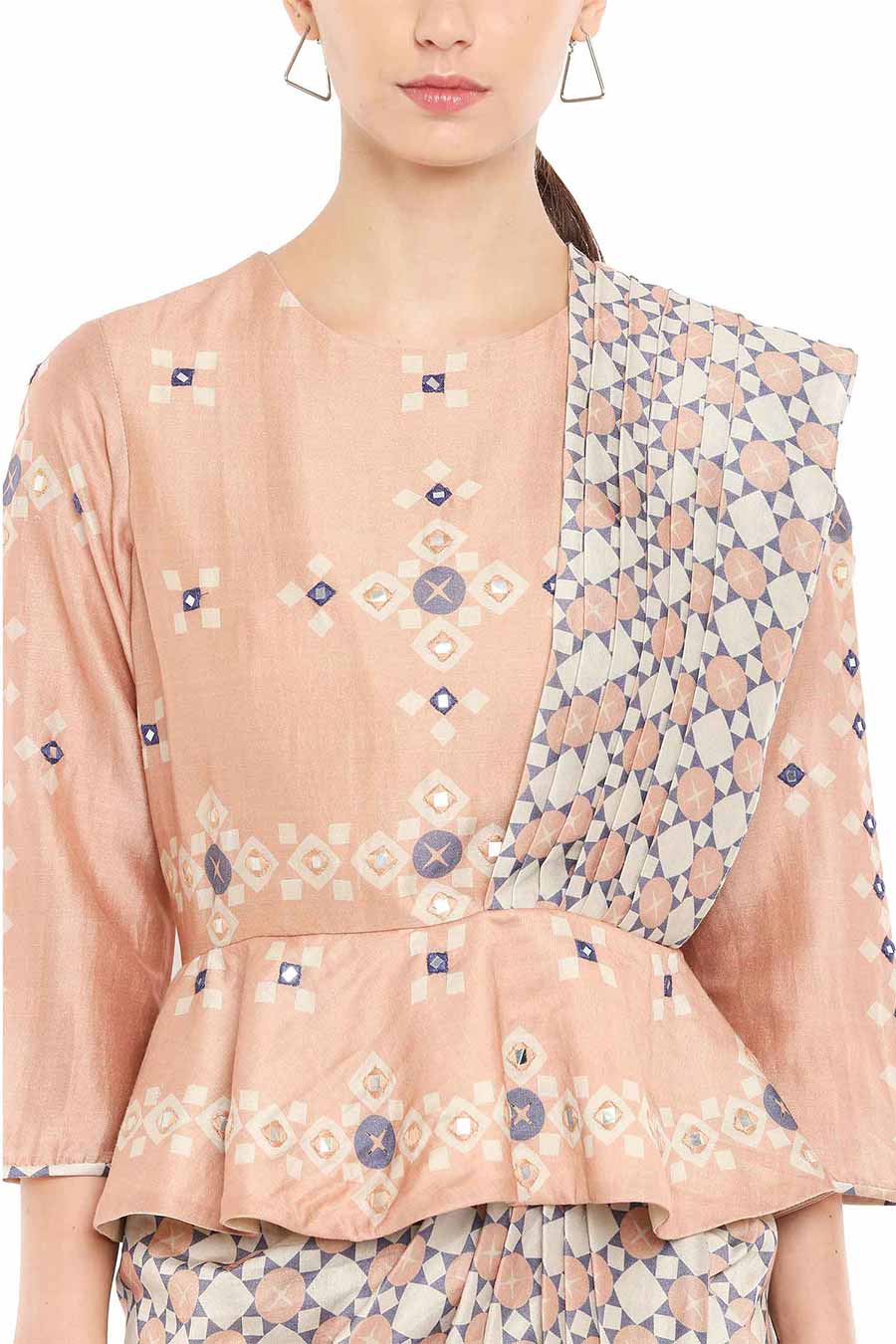 Brown Pre-Stitched Drape Saree Dress
