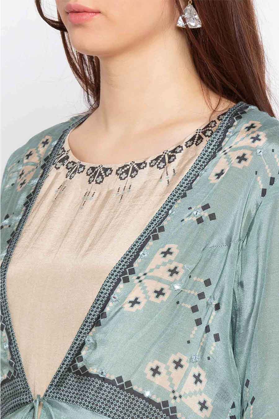 Printed Jumpsuit & Jacket Co-ord Set (Set of 2)