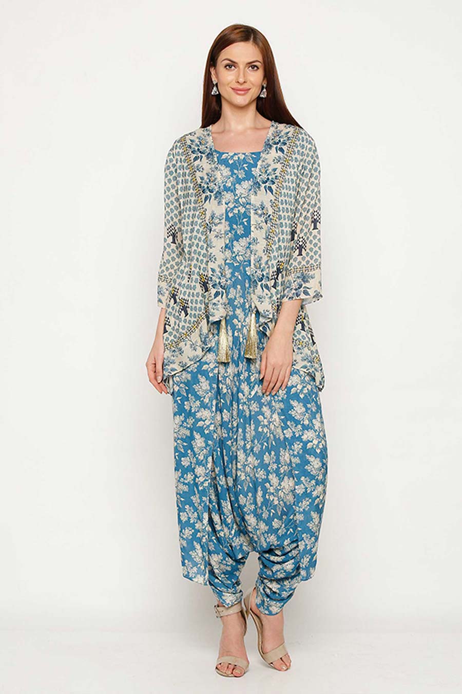 Blue Jumpsuit & Jacket Co-ord Set (Set of 2)