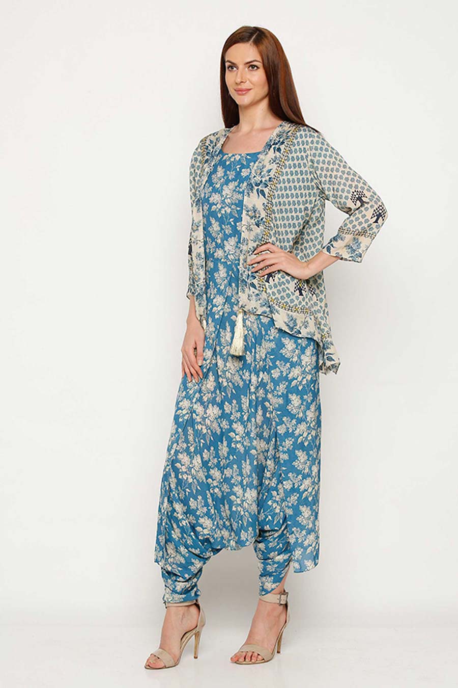 Blue Jumpsuit & Jacket Co-ord Set (Set of 2)