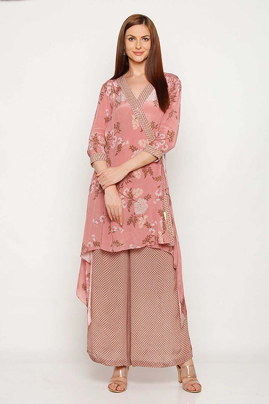 Printed Wrap Kurta & Pant Set