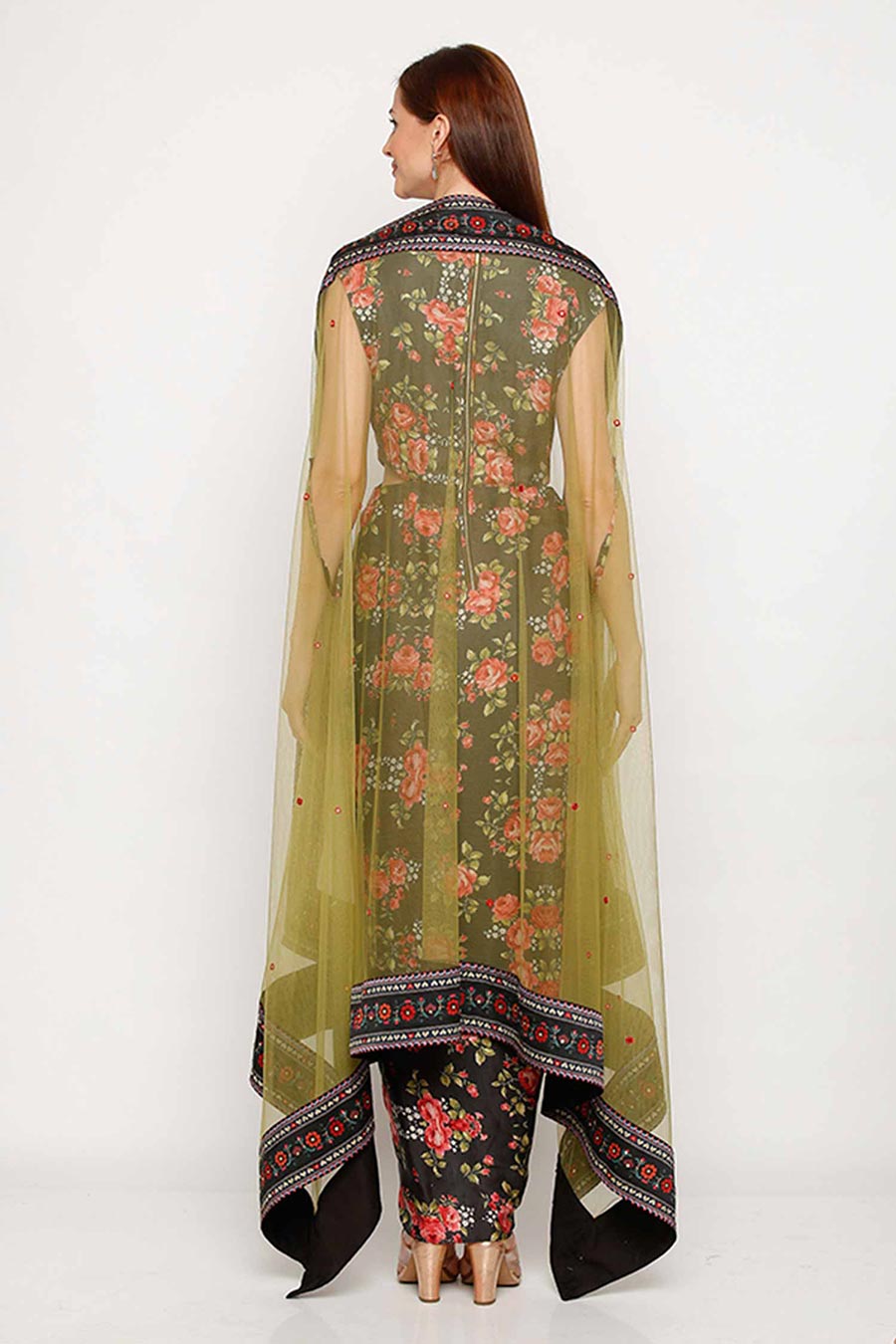 Printed Dress & Cape Co-ord Set (Set of 2)
