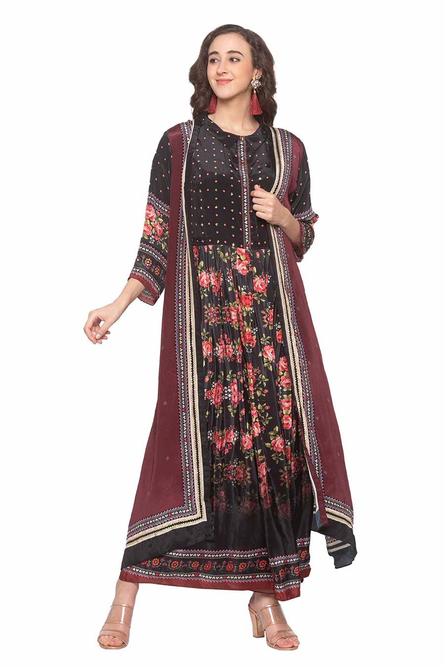 Printed Dress & Jacket Co-ord Set (Set of 2)
