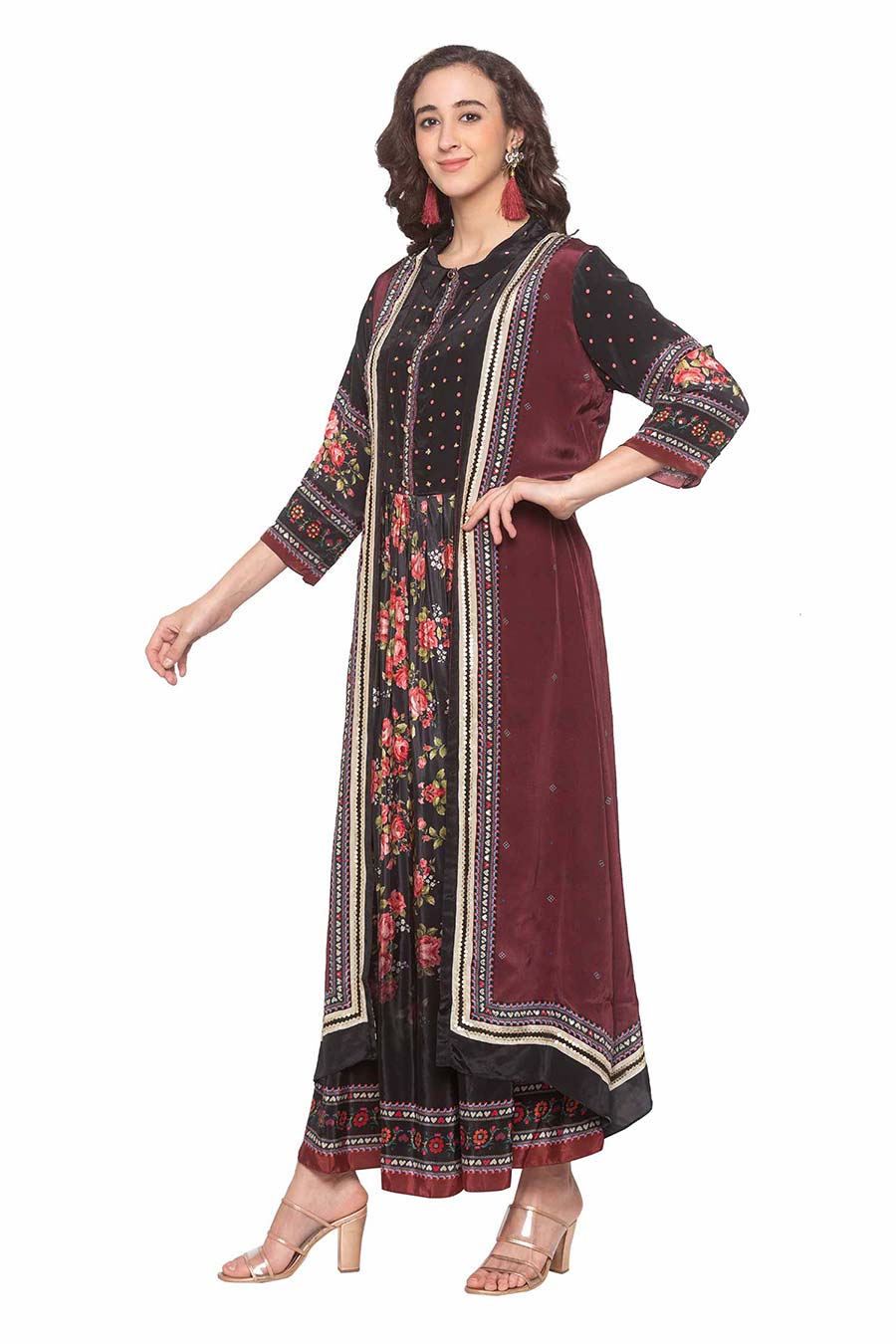 Printed Dress & Jacket Co-ord Set (Set of 2)
