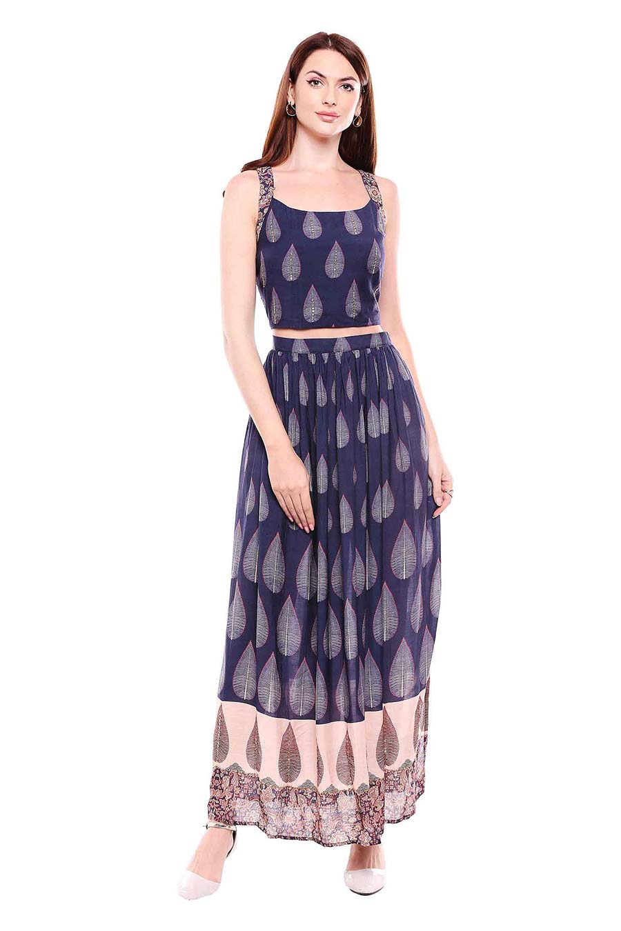 Printed Co-ord Set with Jacket (Set of 3)