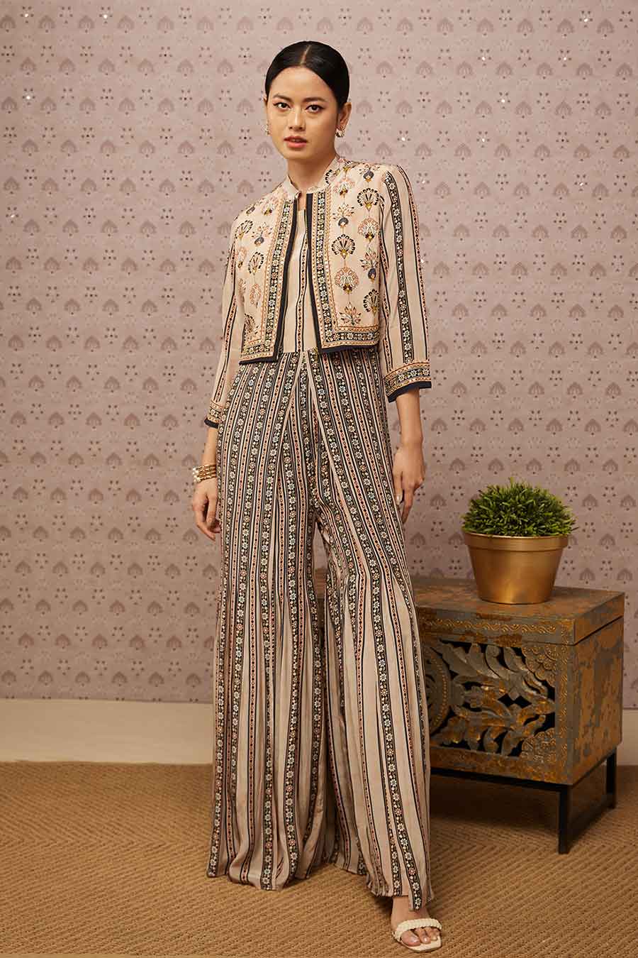 Sarouk Printed Jumpsuit With Jacket