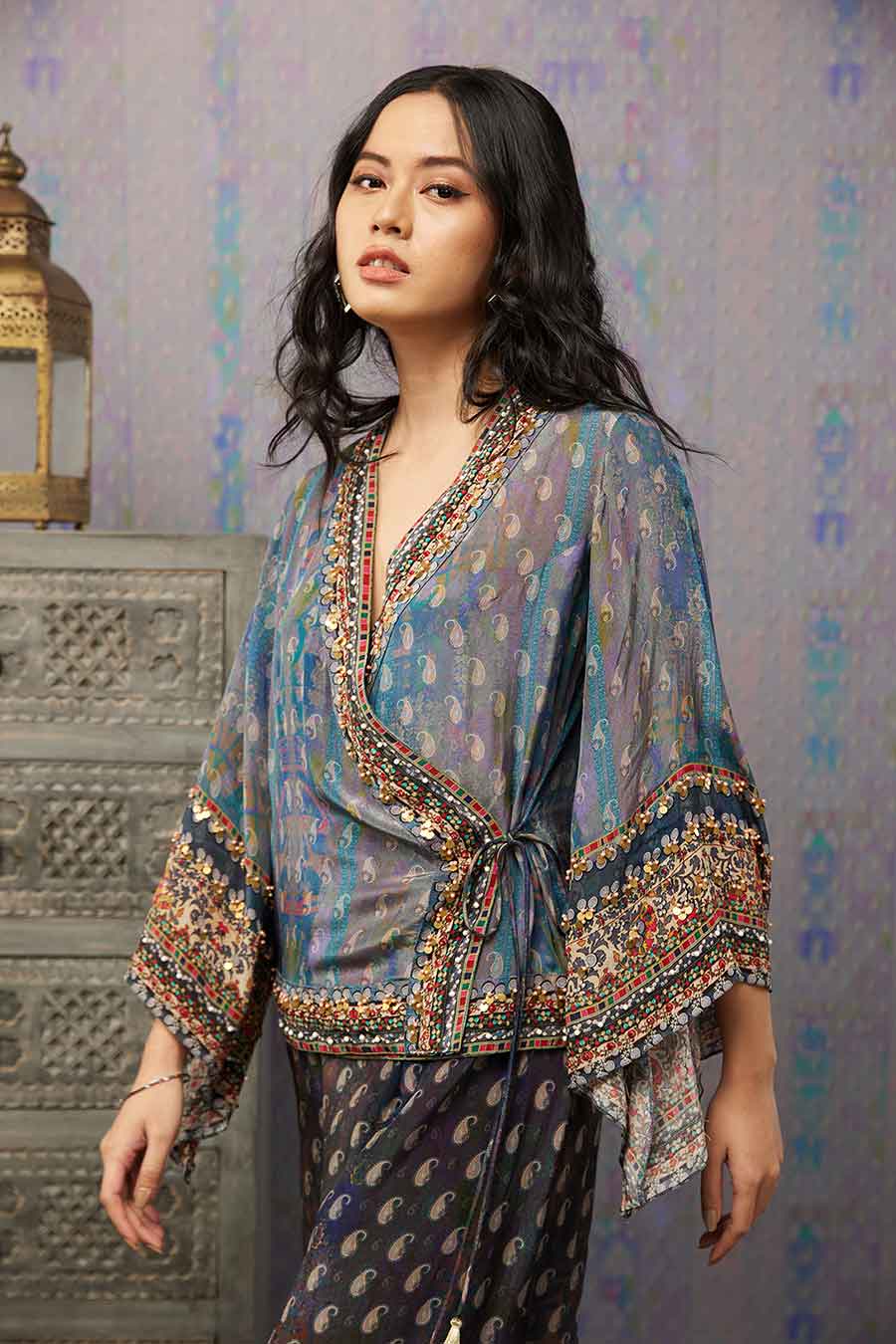 Ikaya Embroidered Angarkha Set