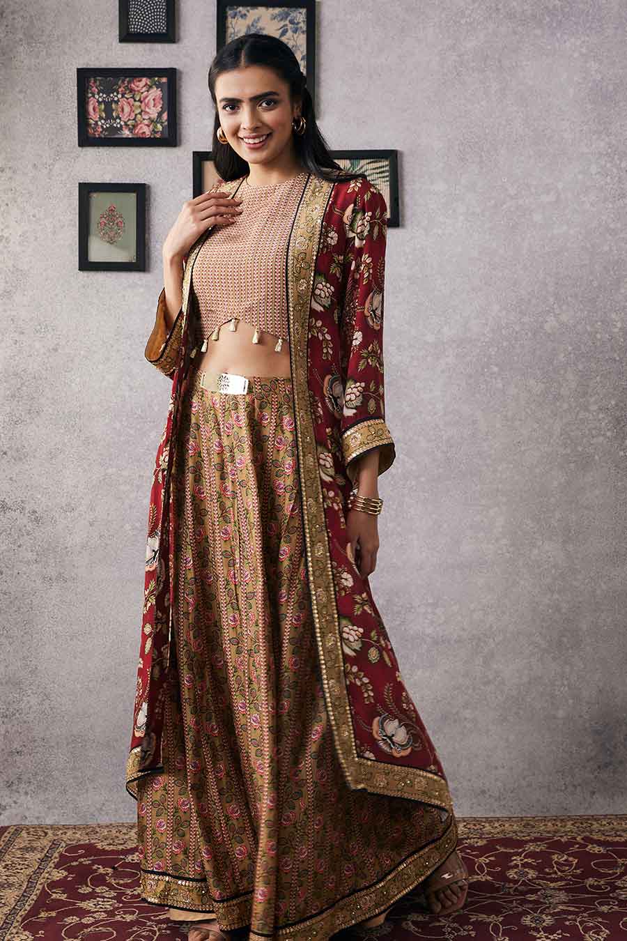 Mehr Embroidered Lehenga Set With Jacket