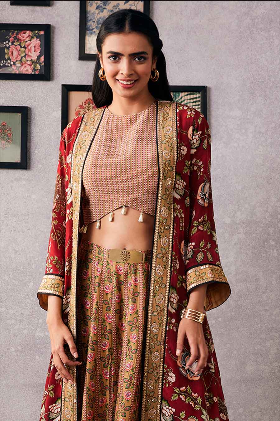 Mehr Embroidered Lehenga Set With Jacket