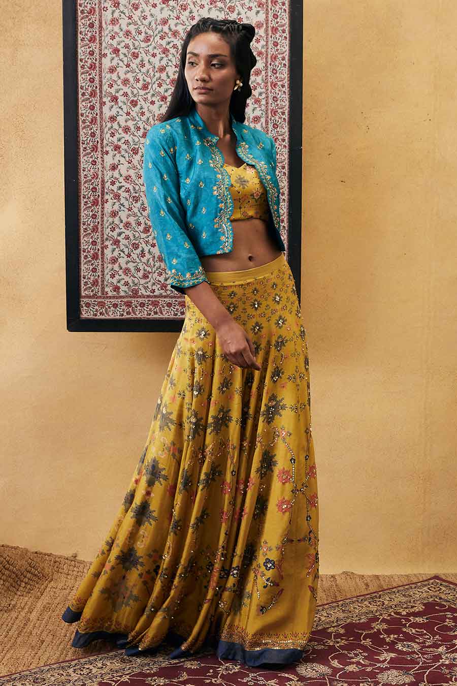 Zahra Embroidered Lehenga Set With Jacket