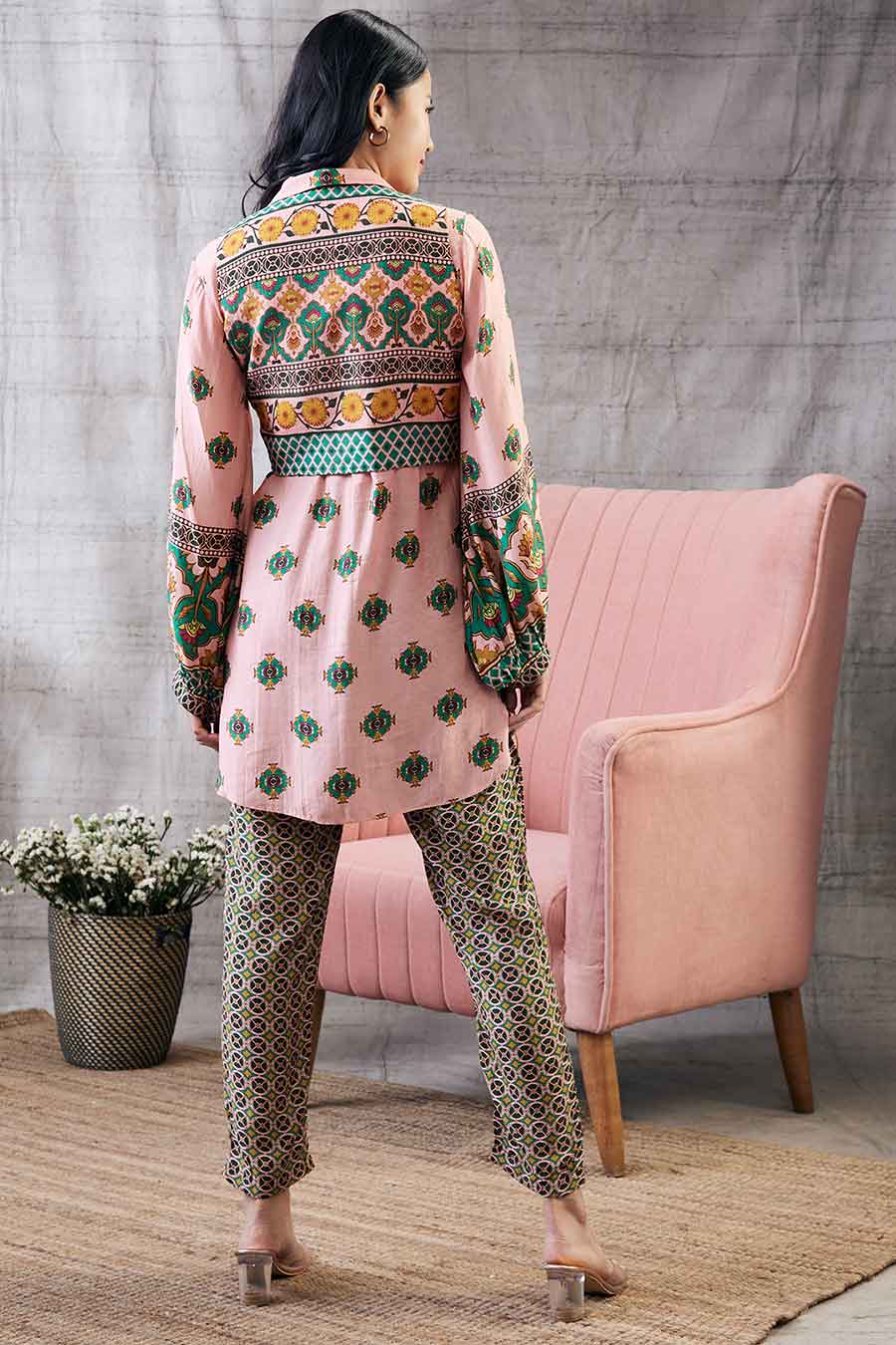 Taahira Printed Co-Ord Set With Jacket