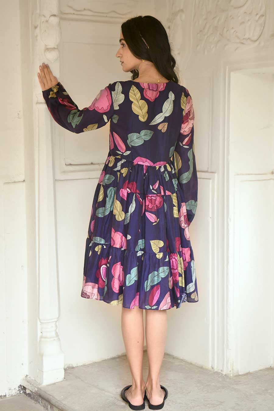 Oxford Blue Floral Print Dress
