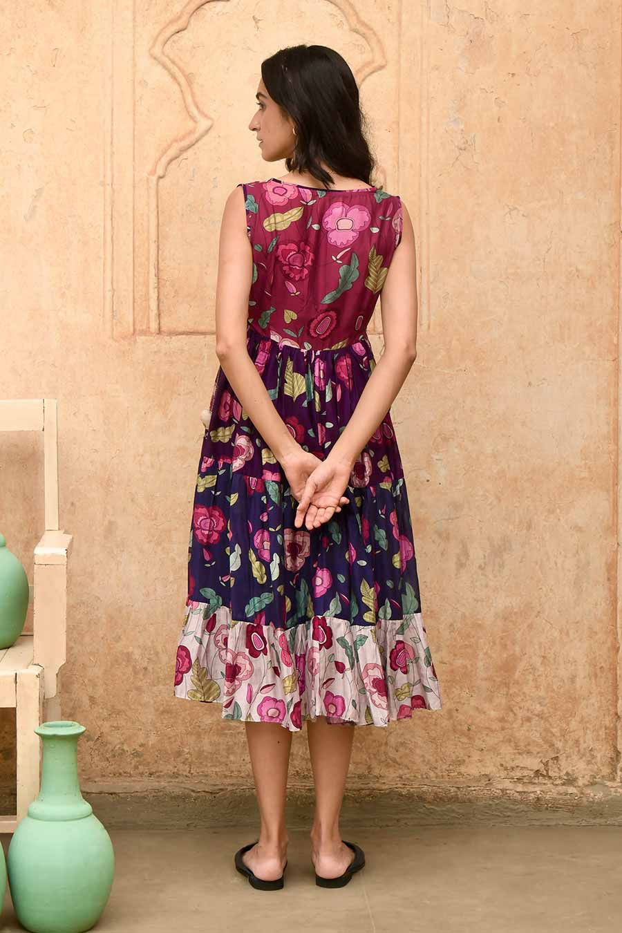 Multicolor Floral Print Dress