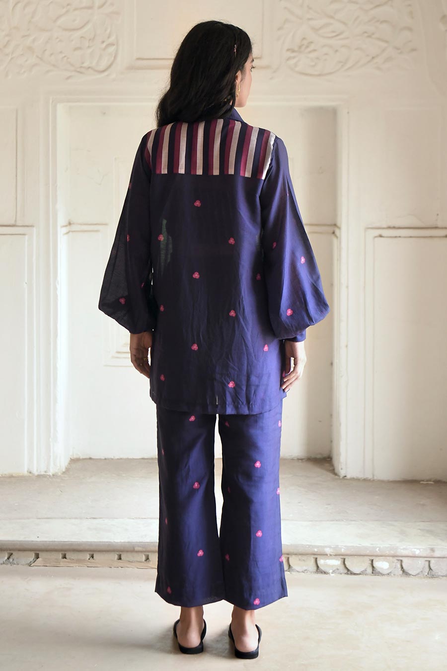 Iris Blue Chanderi Co-Ord Set