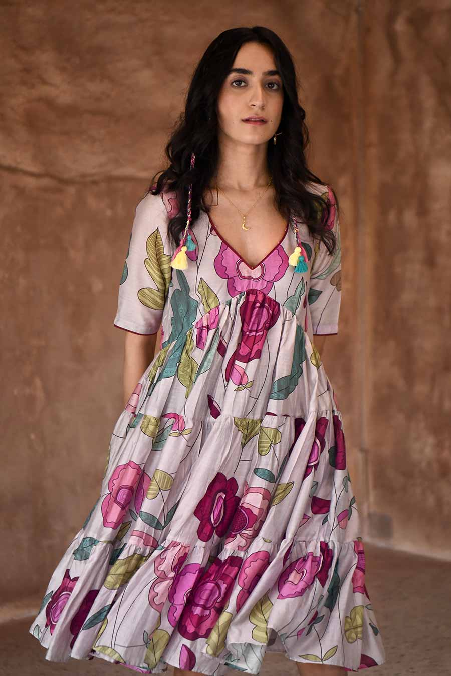 Anchor Grey Floral Print Dress
