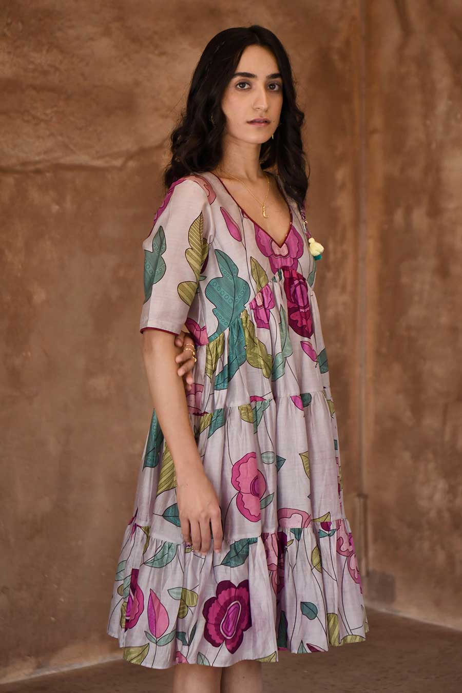 Anchor Grey Floral Print Dress
