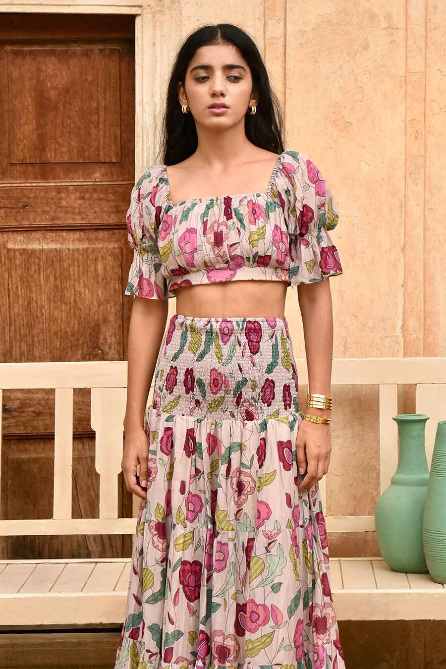 Harbor Grey Floral Print Co-Ord Set