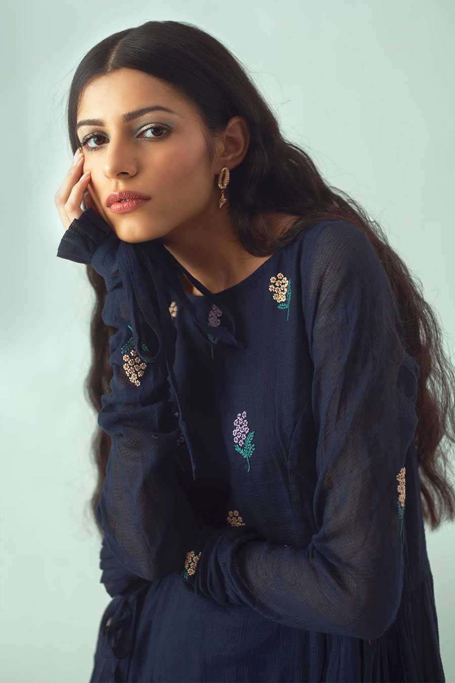 Navy Bird Dress