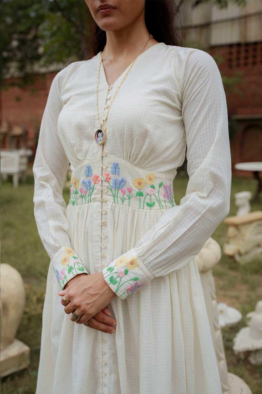 Organic Cotton White Handmade Dress