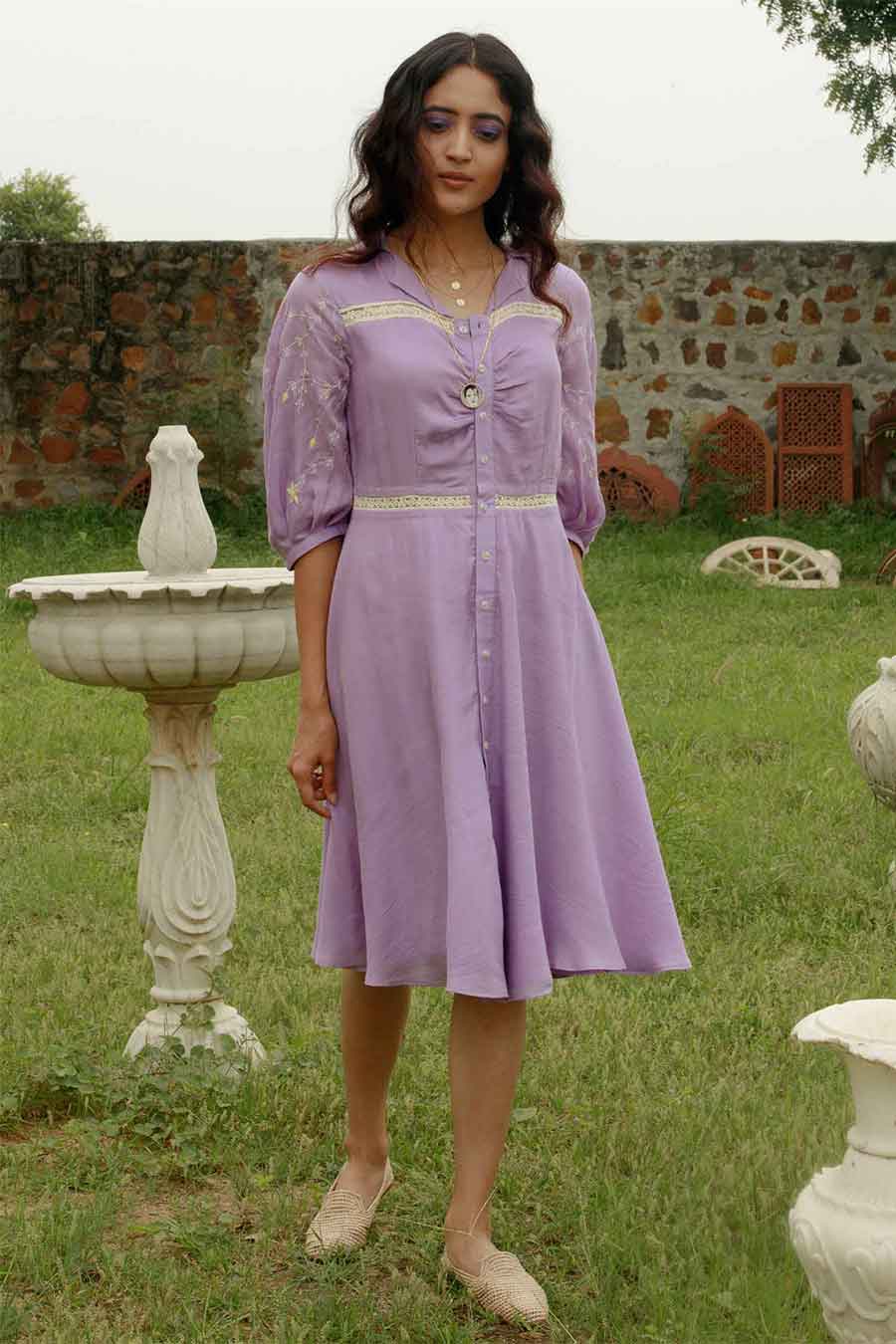 Vintage Evening Purple Handmade Dress
