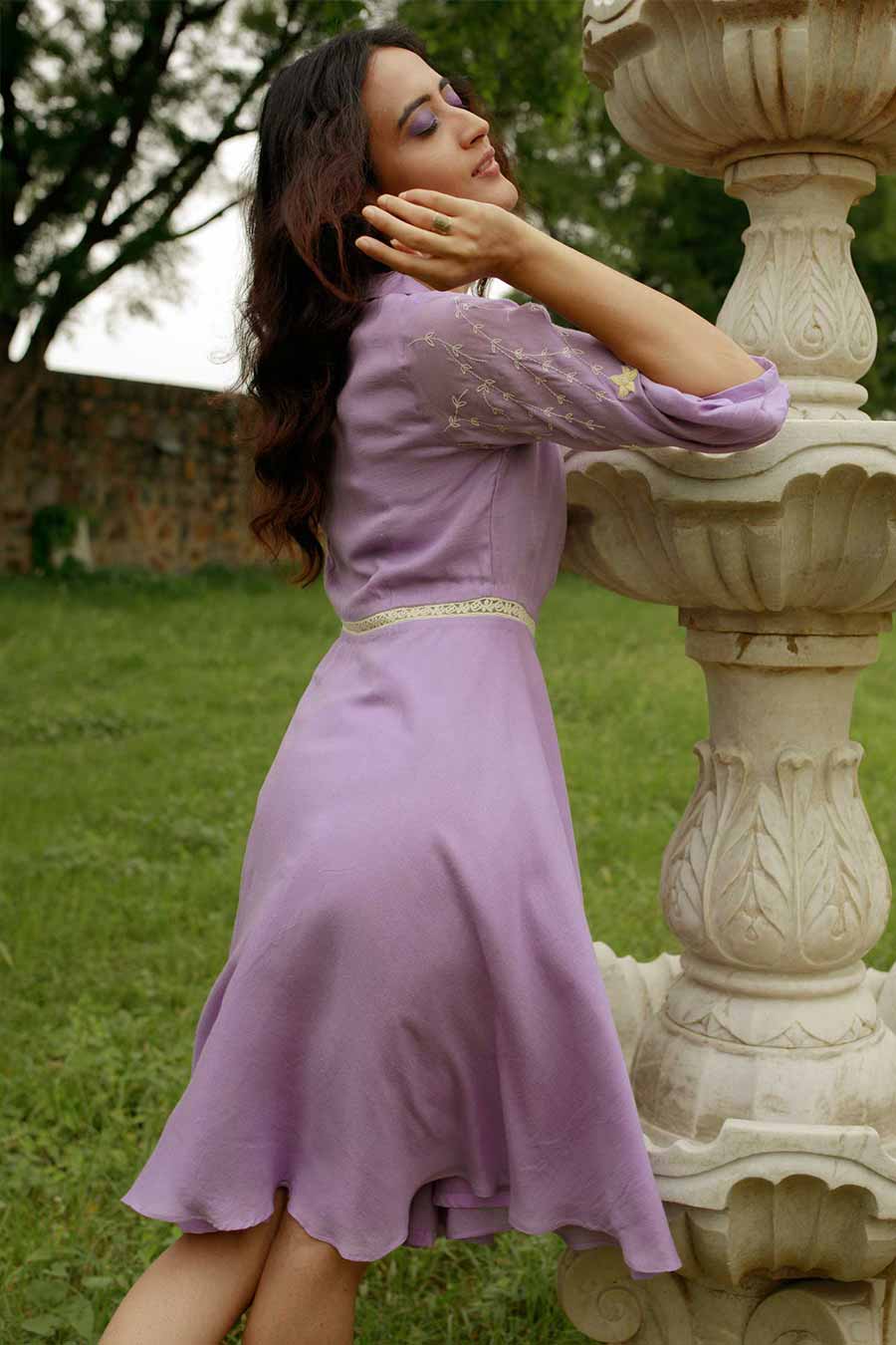 Vintage Evening Purple Handmade Dress