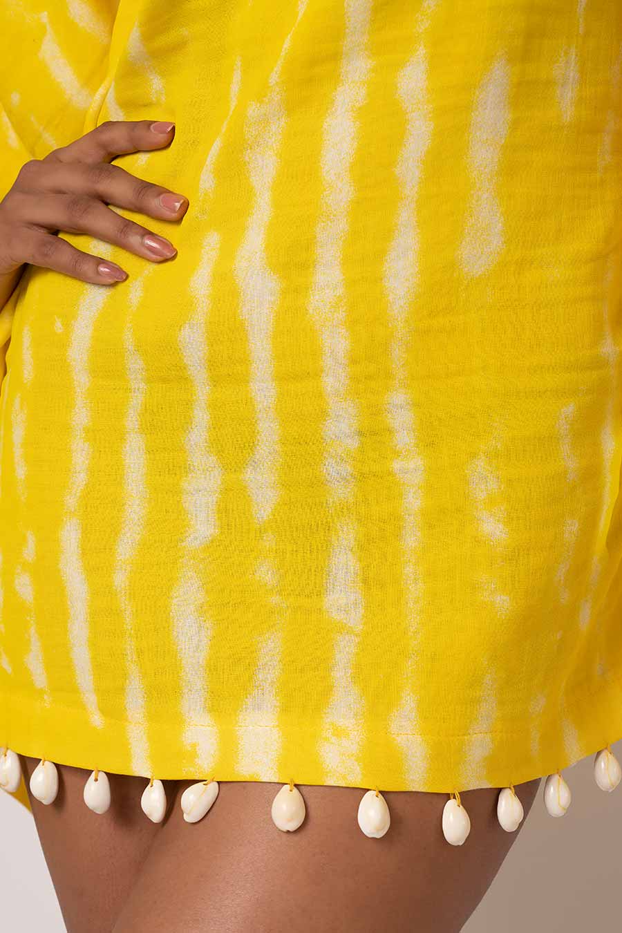 Yellow Tie-Dye Kaftan Dress