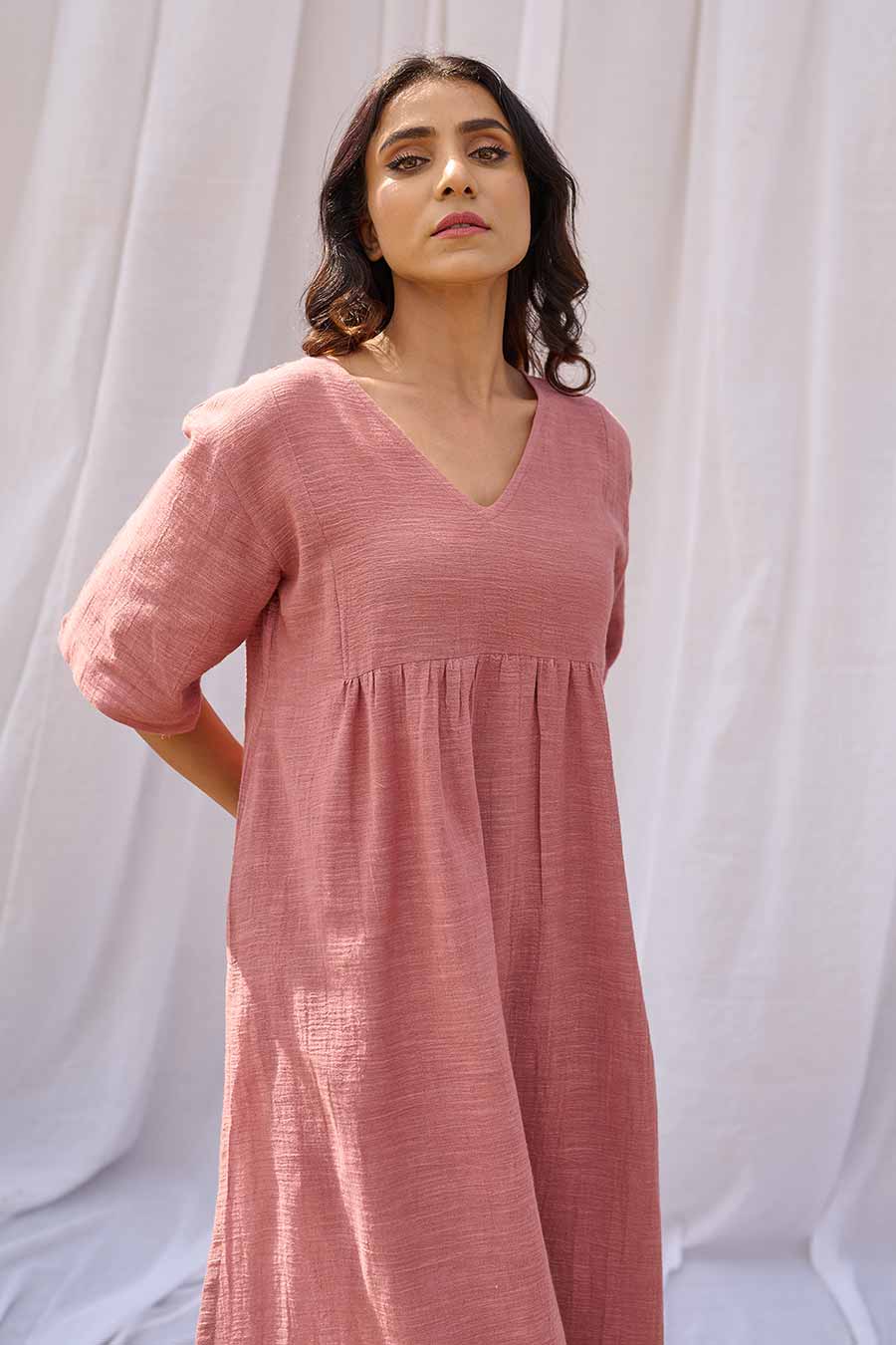 Pink Kurta & Pant Resort Co-Ord