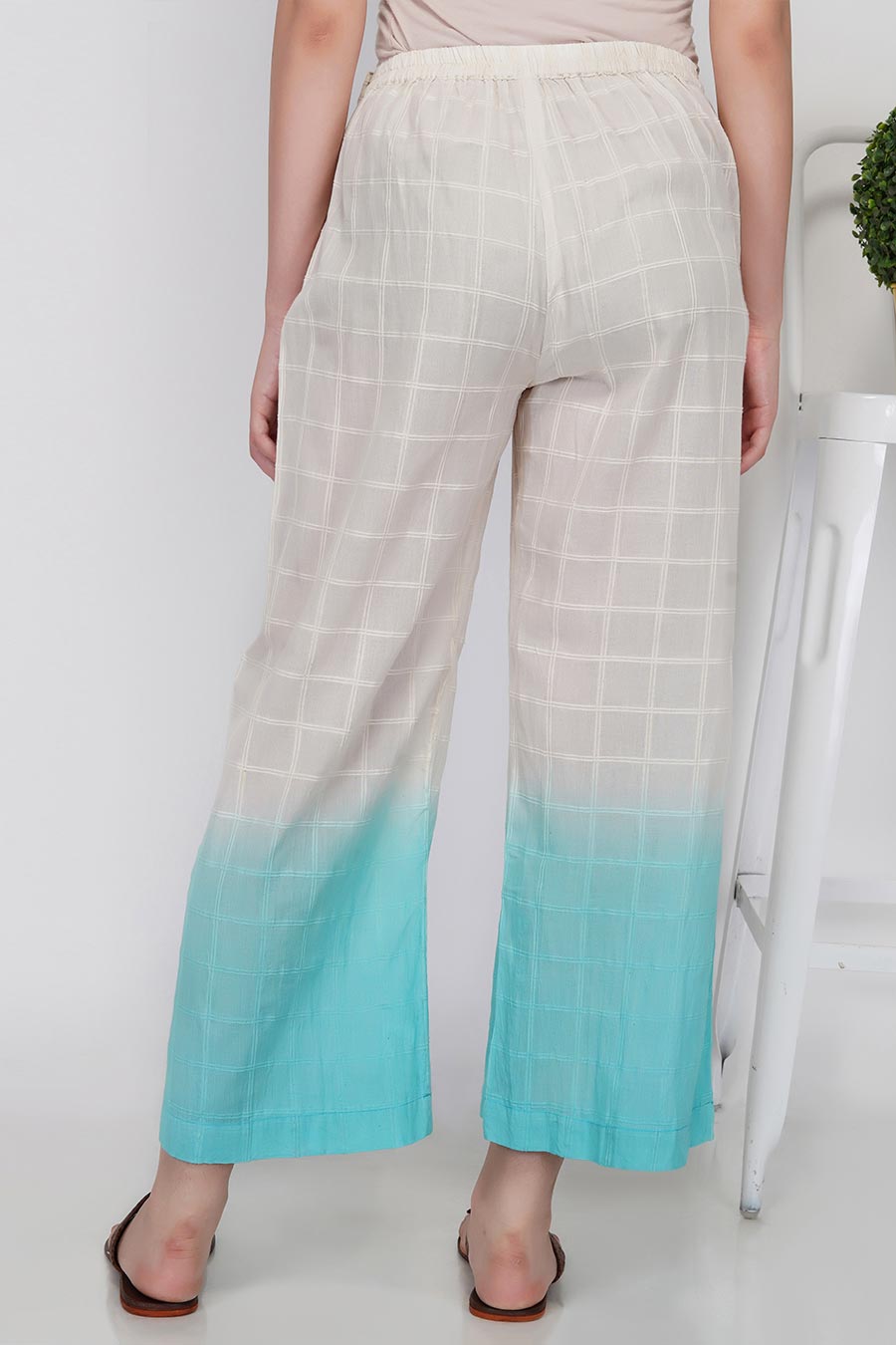 Checkered Cotton Kurta & Pants Set