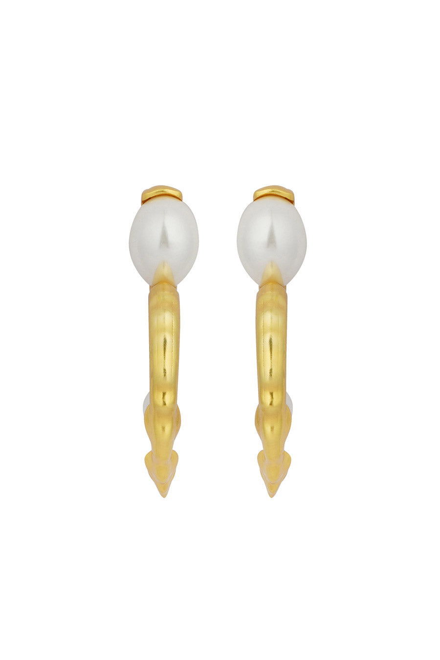 Sassy Achiever - Pearl Hoops Earrings