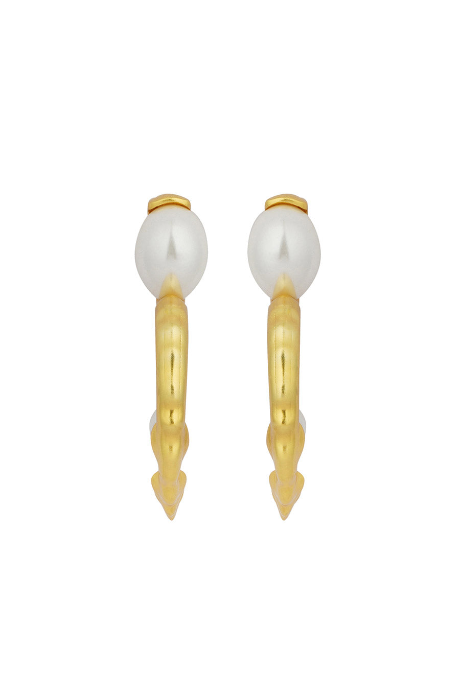 Sassy Achiever - Pearl Hoops Earrings