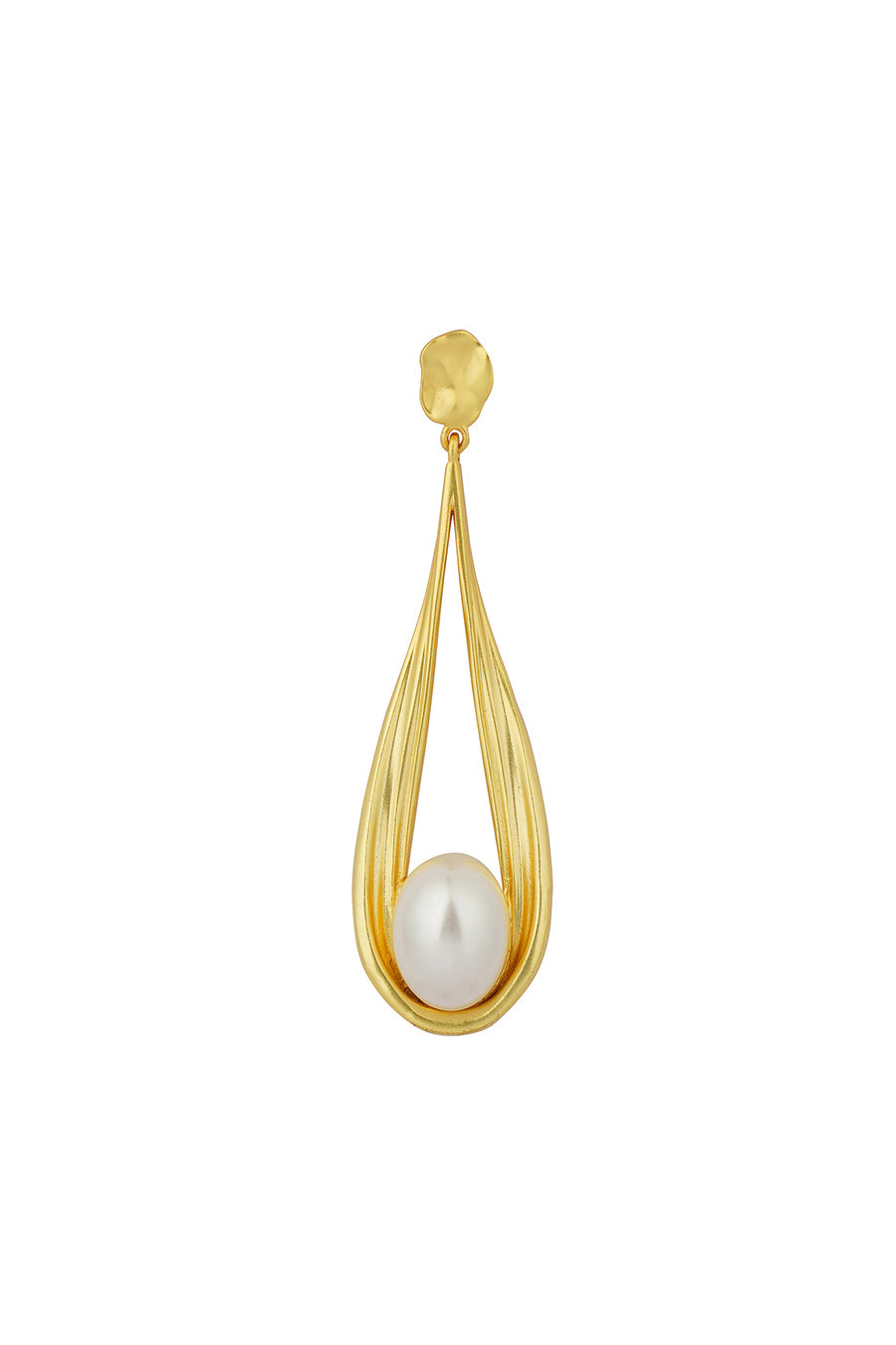 Make Dreams Work - Gold Plated Pearl Earrings