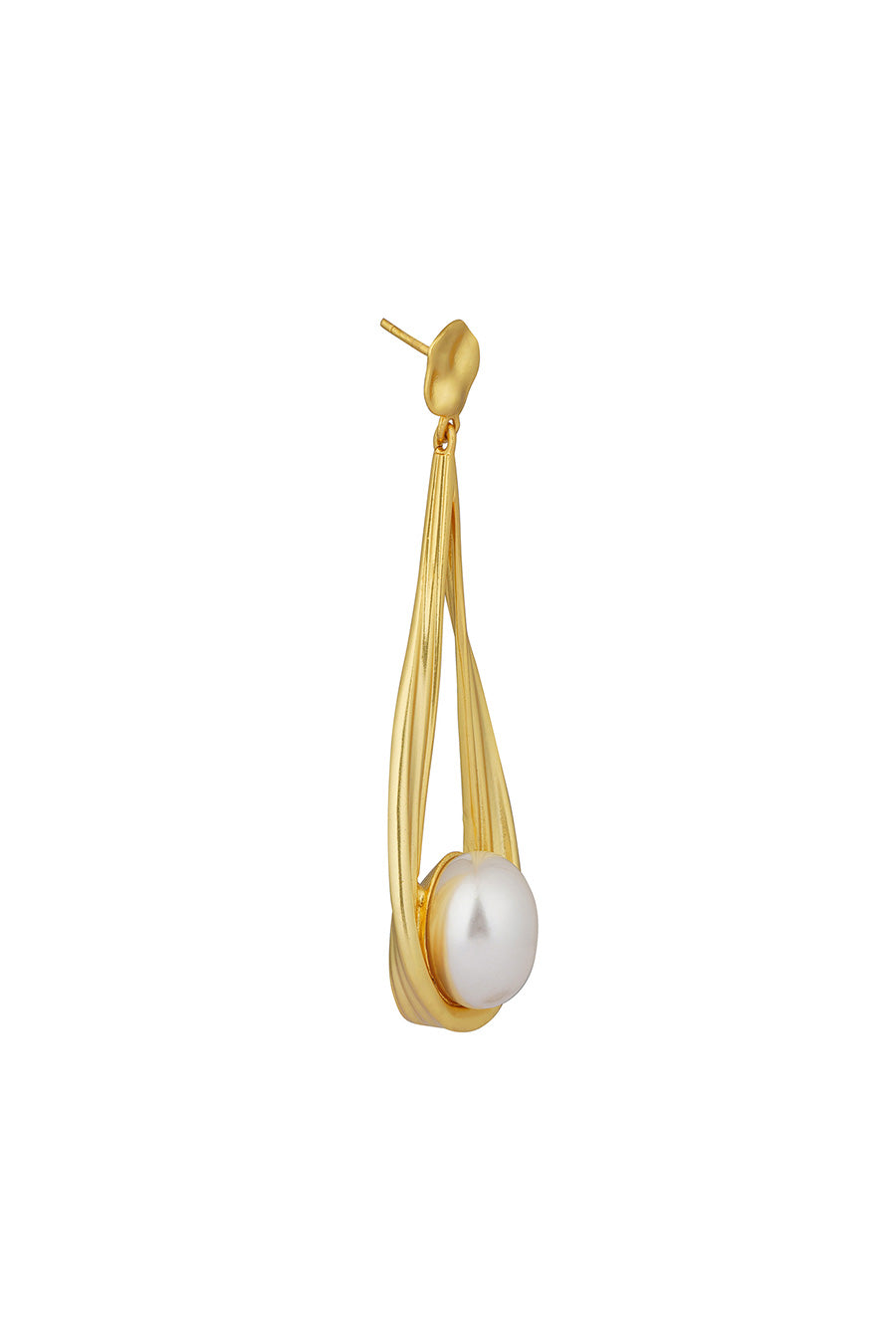 Make Dreams Work - Gold Plated Pearl Earrings