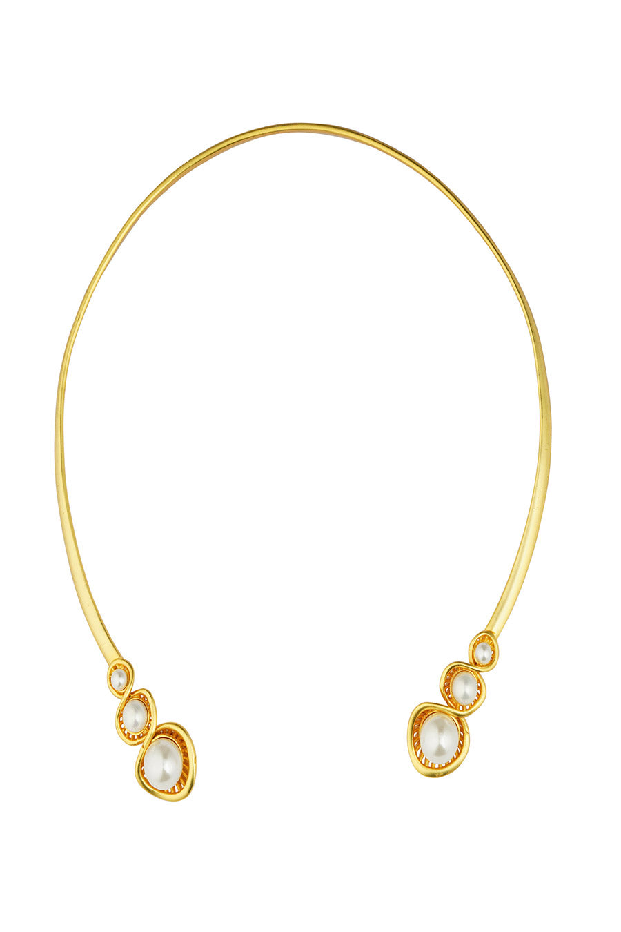Go Getter - Gold Plated Pearl Collar Necklace
