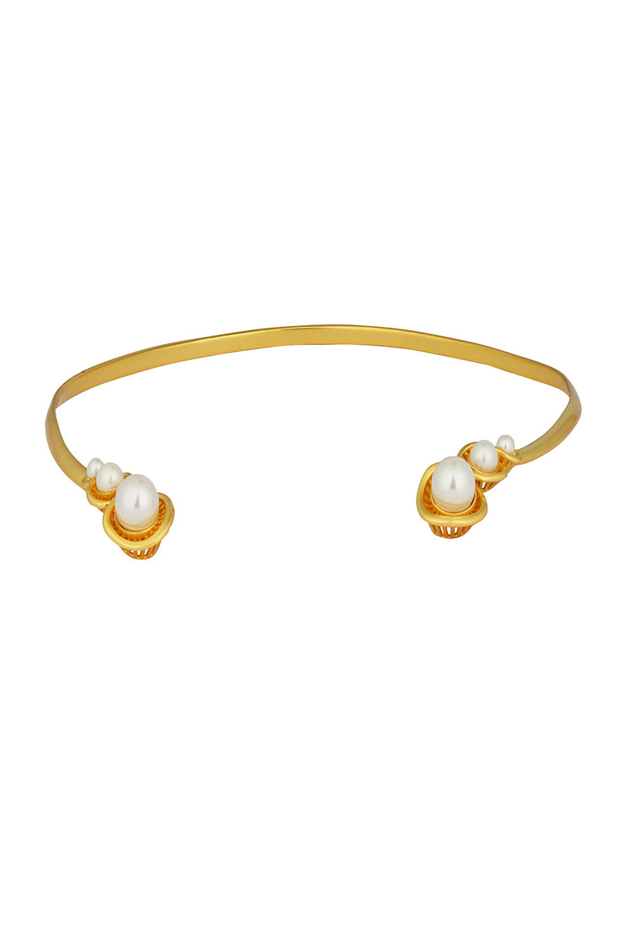 Go Getter - Gold Plated Pearl Collar Necklace