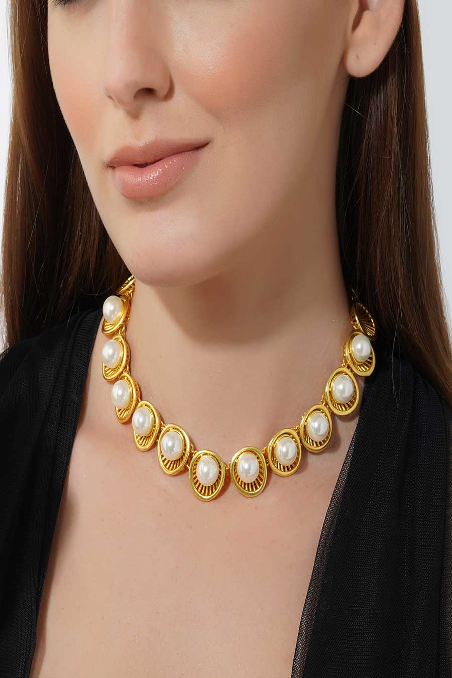 All That Glam - Gold Plated Pearl Necklace