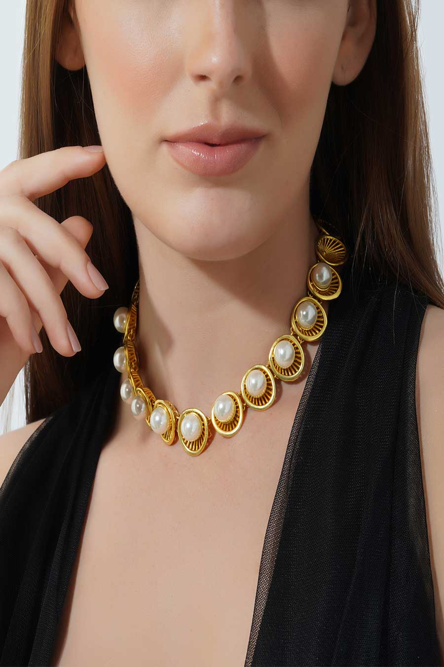 All That Glam - Gold Plated Pearl Necklace