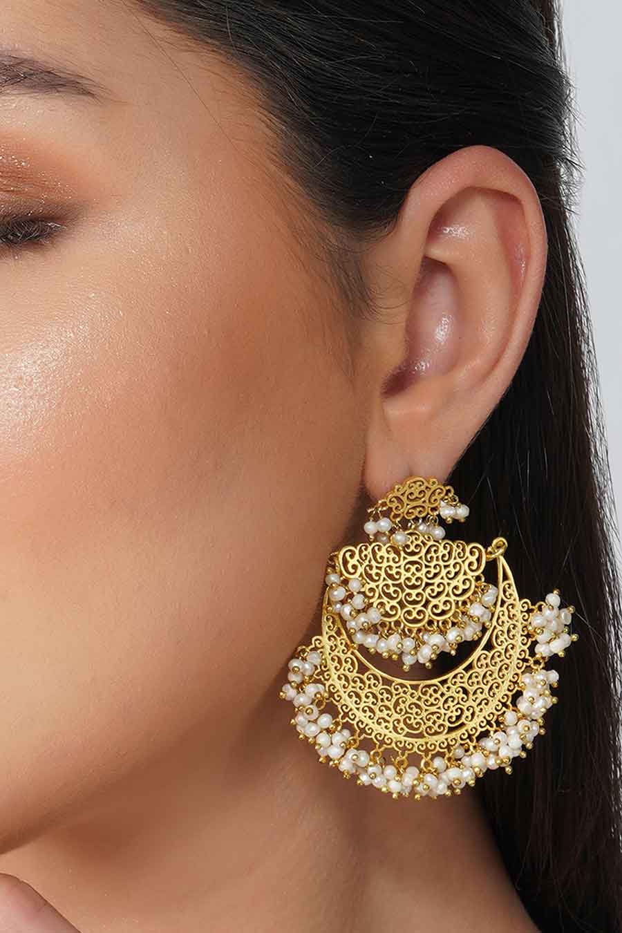 Aayat Pearl Chandbali Earrings