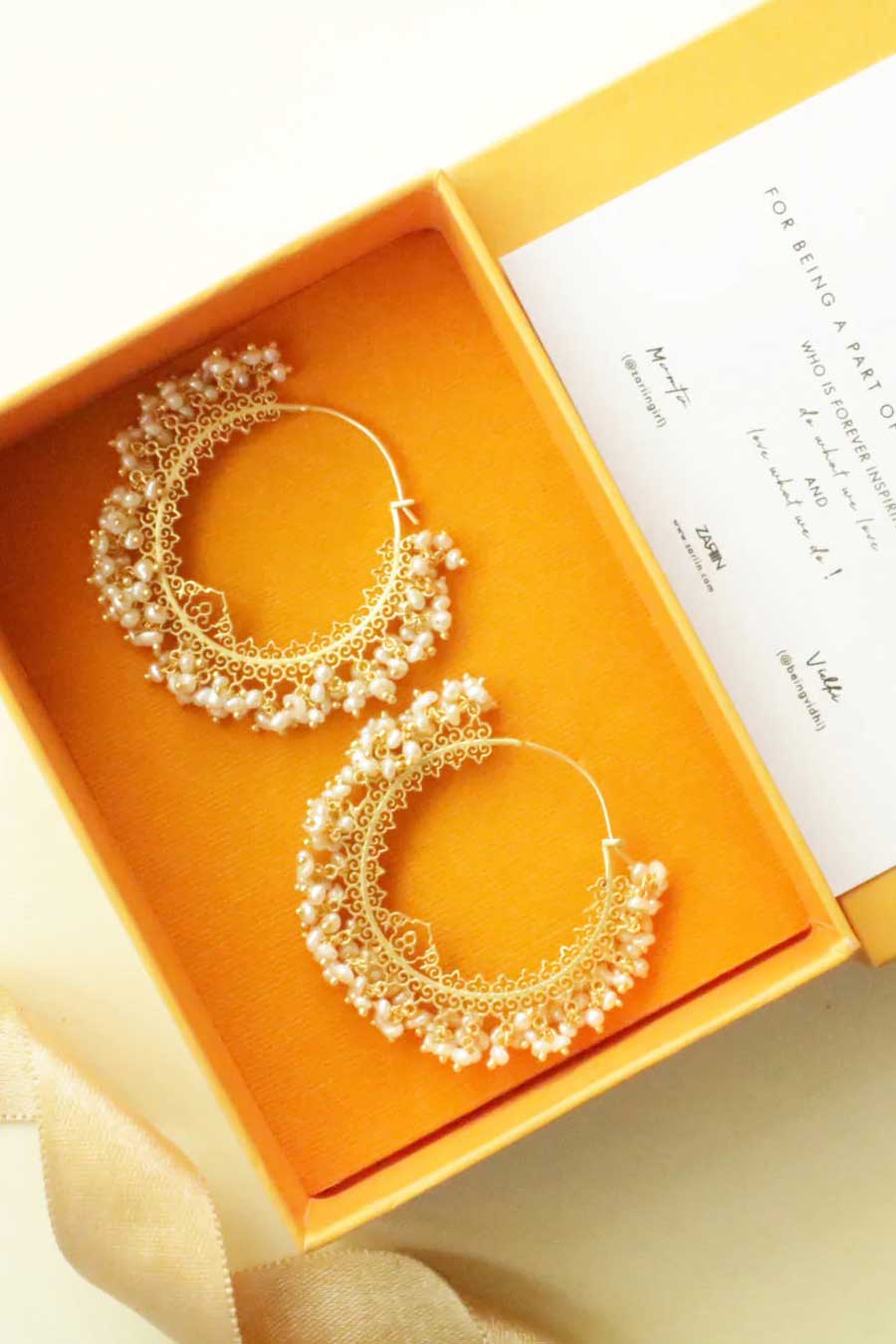 Aayana Pearl Hoop Earrings