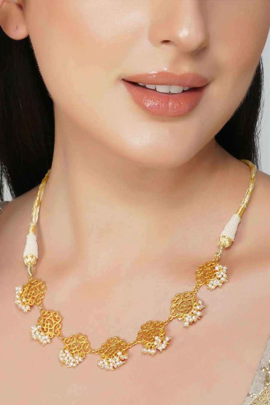 Noor Filigree Pearl Necklace