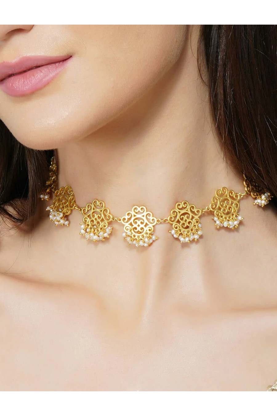 Noor Filigree Pearl Necklace