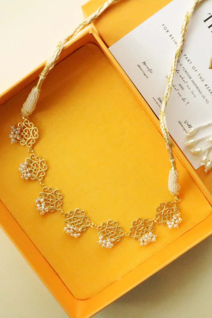 Noor Filigree Pearl Necklace