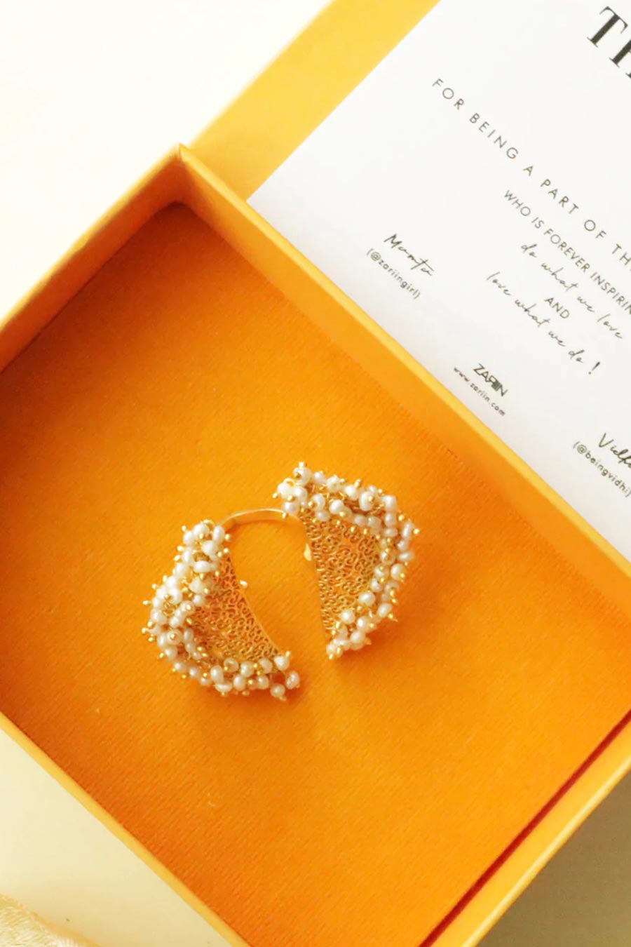 Maya Pearl Open Ring