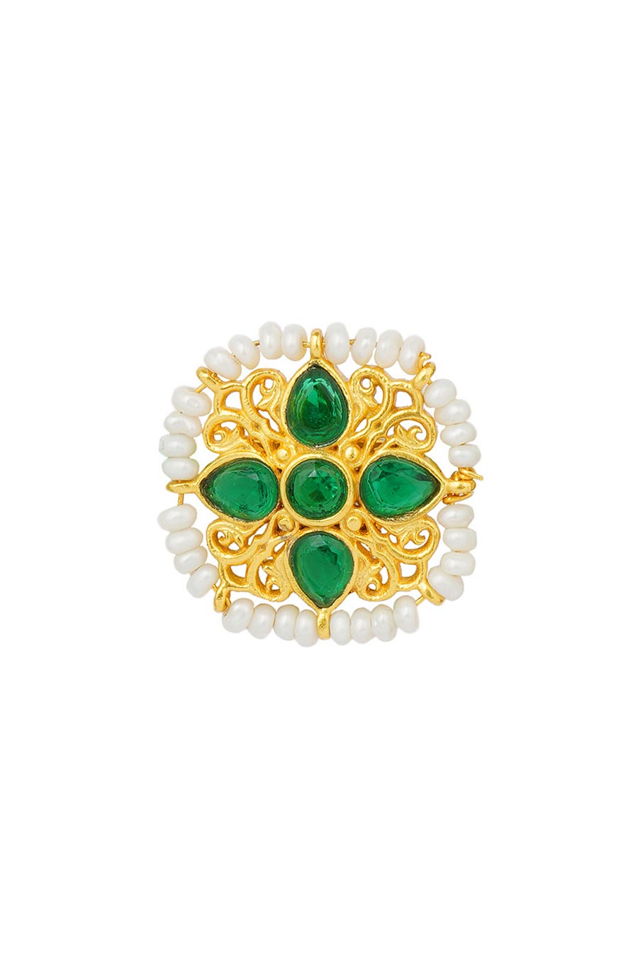 Jodha Gold Plated Stud Earrings