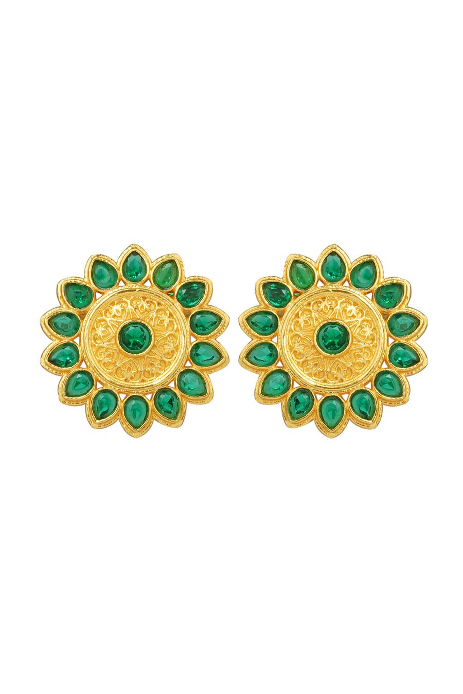 Amara Gold Plated Stud Earrings