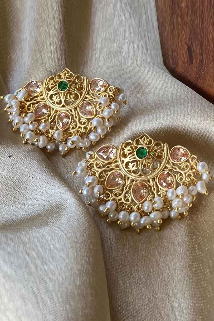 Azra Gold Plated Stud Earrings