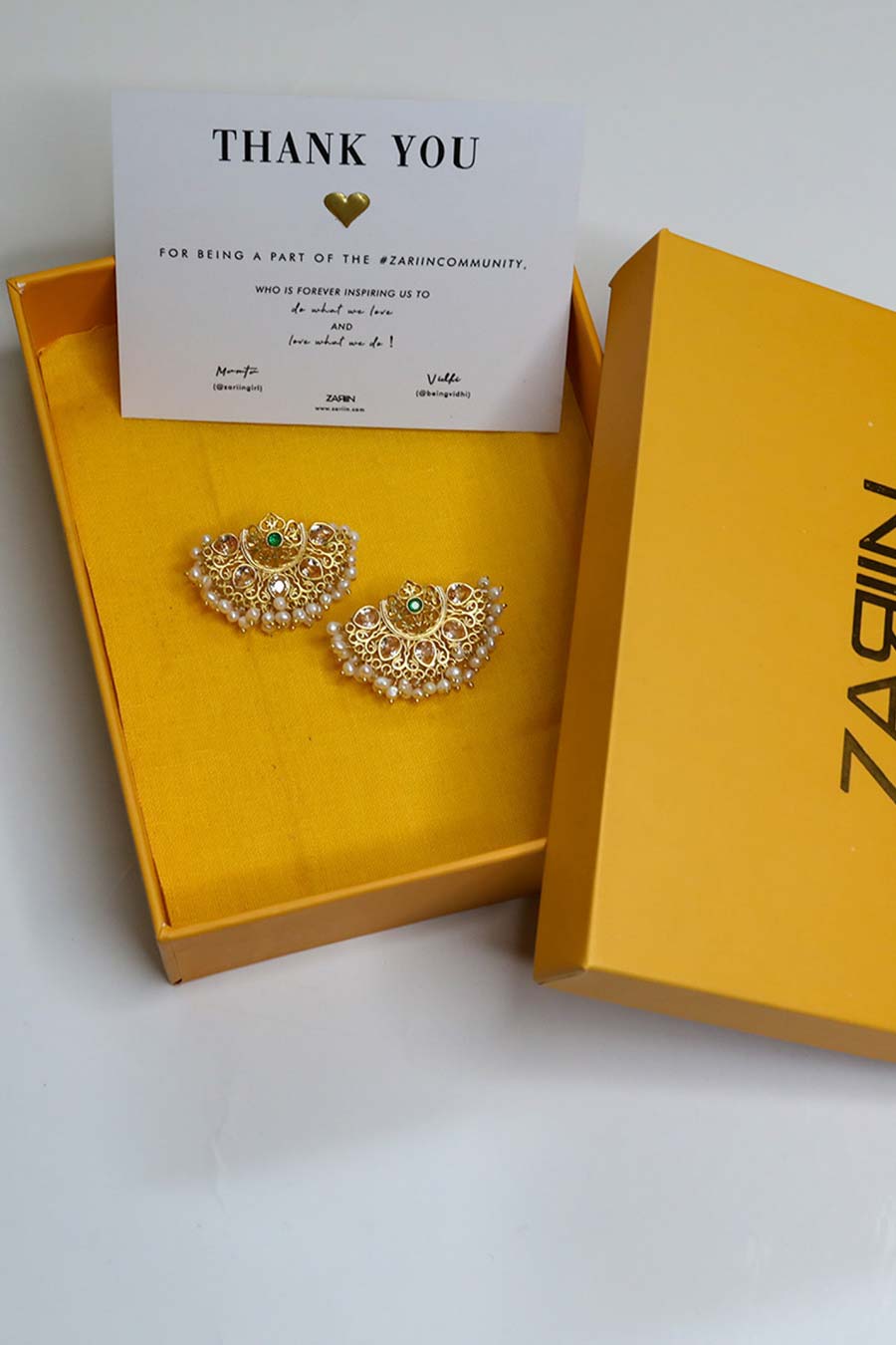 Azra Gold Plated Stud Earrings