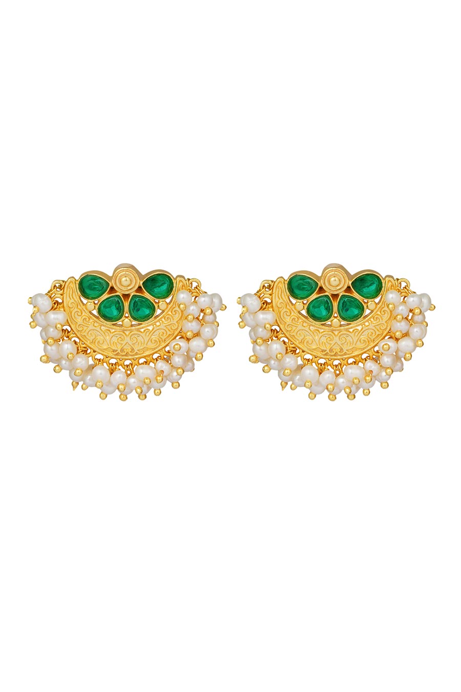 Nazaakat Gold Plated Stud Earrings